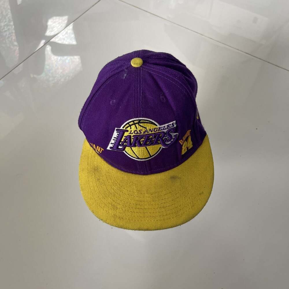 LA Lakers 24 Kobe Bryant Flat Brim Baseball Cap Hat Purple Yellow